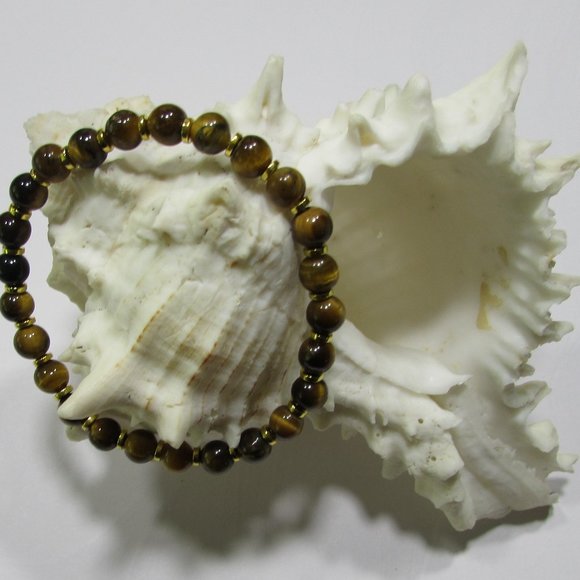 Natural Tiger's Eye Gemstone Bracelet - Picture 1 of 5